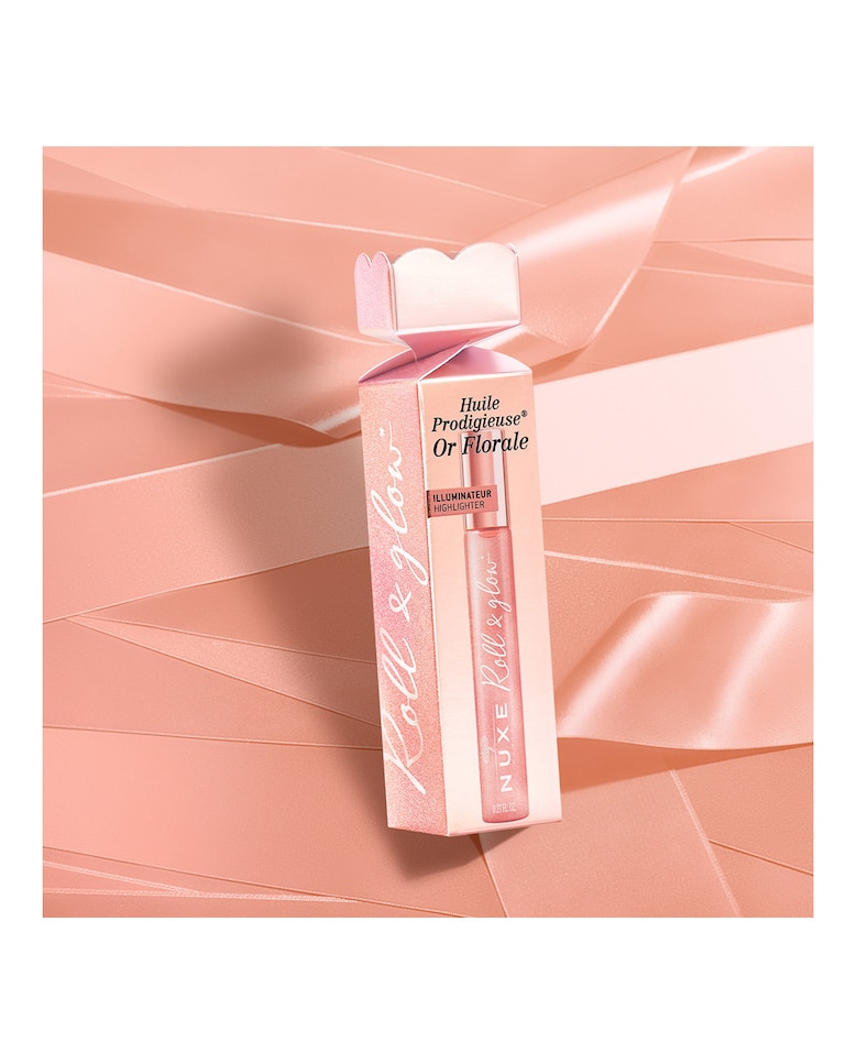 Aceite de brillo Cracker Roll & Glow Huile Prodigieuse® Or Florale Nuxe 3
