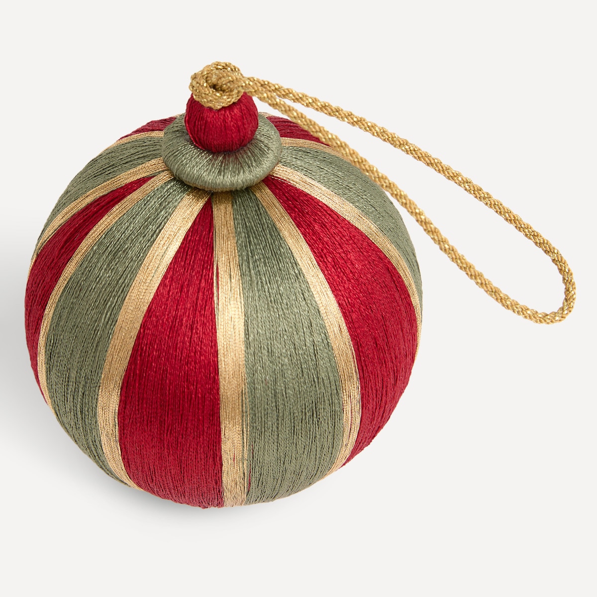 Bola Franjas de hilo Navidad El Corte Inglés Verde-2
