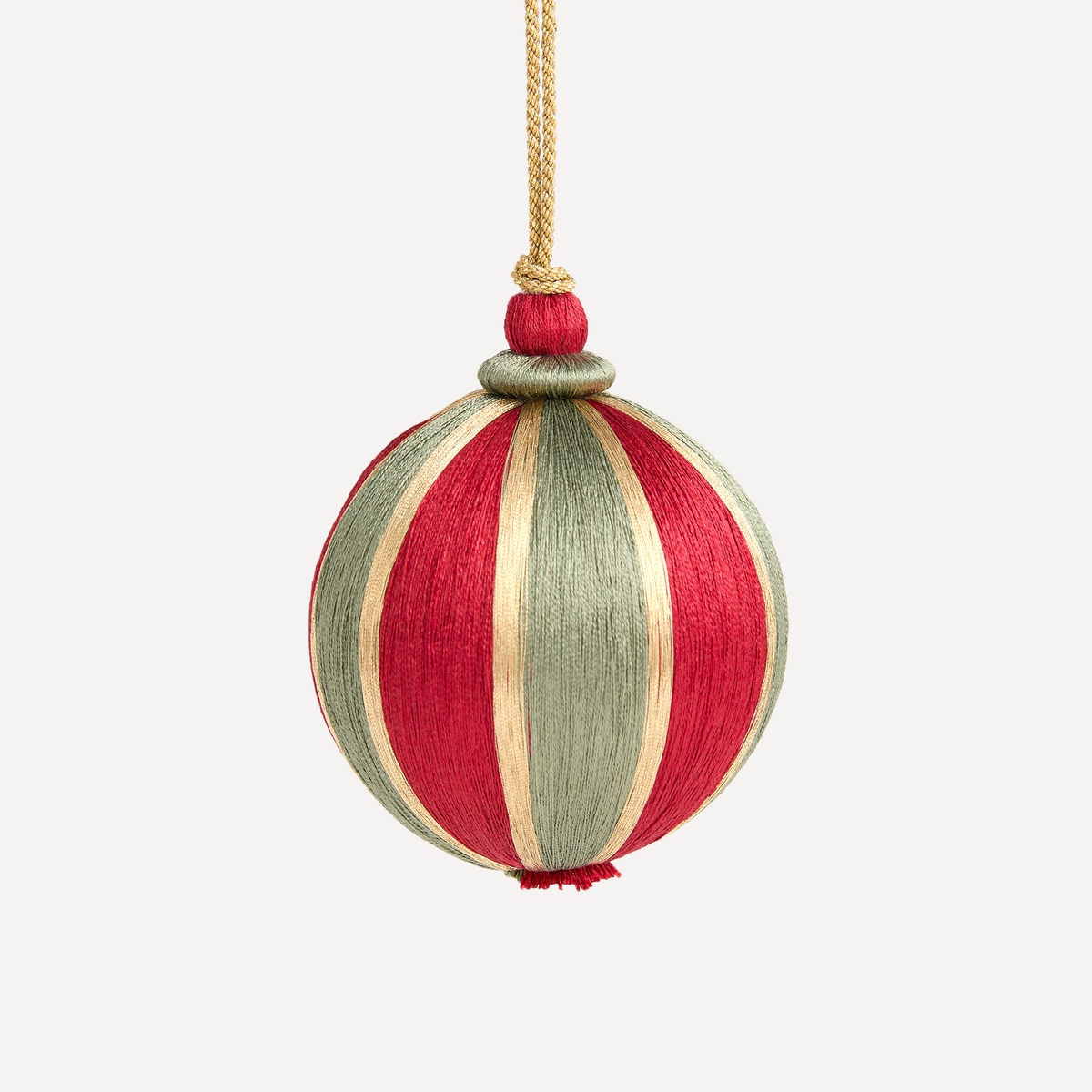 Bola Franjas de hilo Navidad El Corte Inglés Verde-1