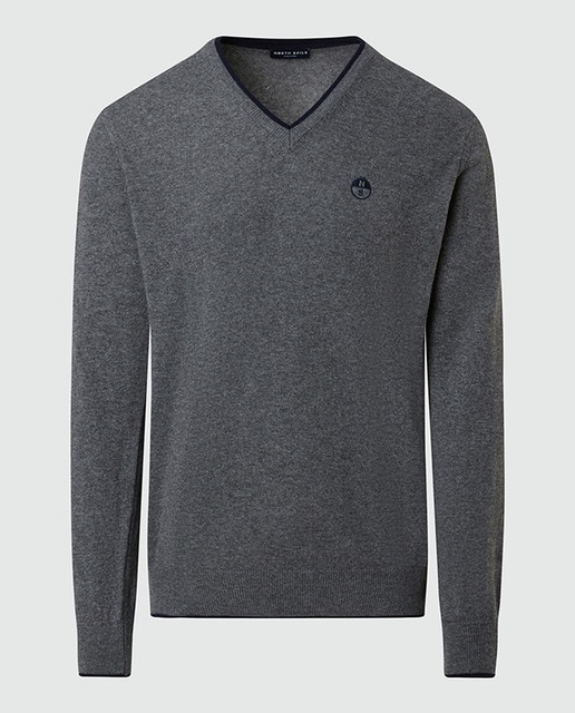 Imagen 0 de Jersey cuello pico en mezcla de cashmere de hombre