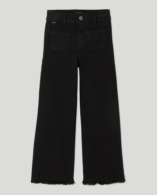 Imagen 0 de Pantalón de niña de tiro alto y fit ancho