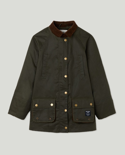 Imagen 0 de Chaqueta encerada tipo utility para niña