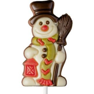 Chupa de Chocolate Boneco de Neve embalagem 35 g - Ludomar
