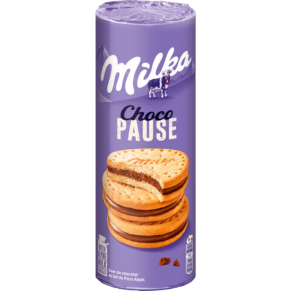 Bolachas Recheadas de Choco Pause embalagem 260 g
