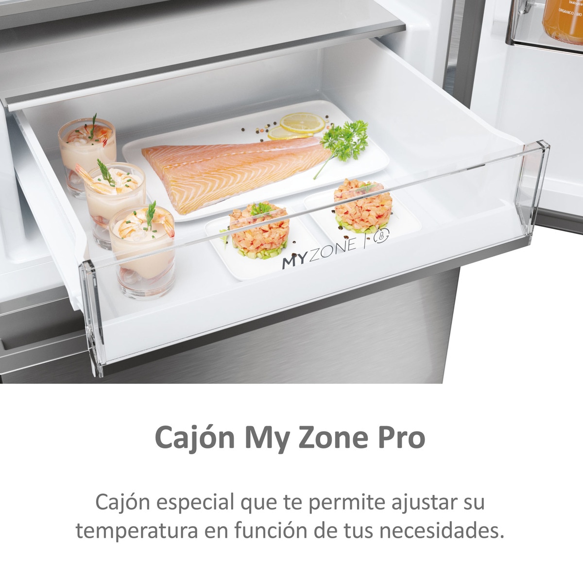Frigorífico Combi Haier Total No Frost con WIFI 3D 60 Series 5 - HTW5620DNMG Inox-11