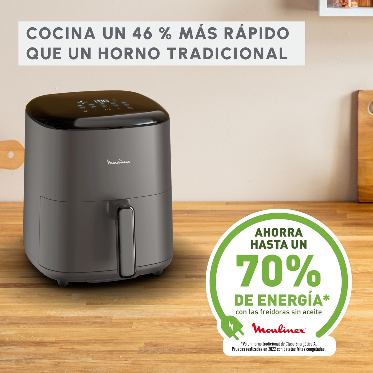 Freidora de Aire Moulinex Easy Fry Max, 10 Programas Automáticos, 5L Gris / Carbón-9