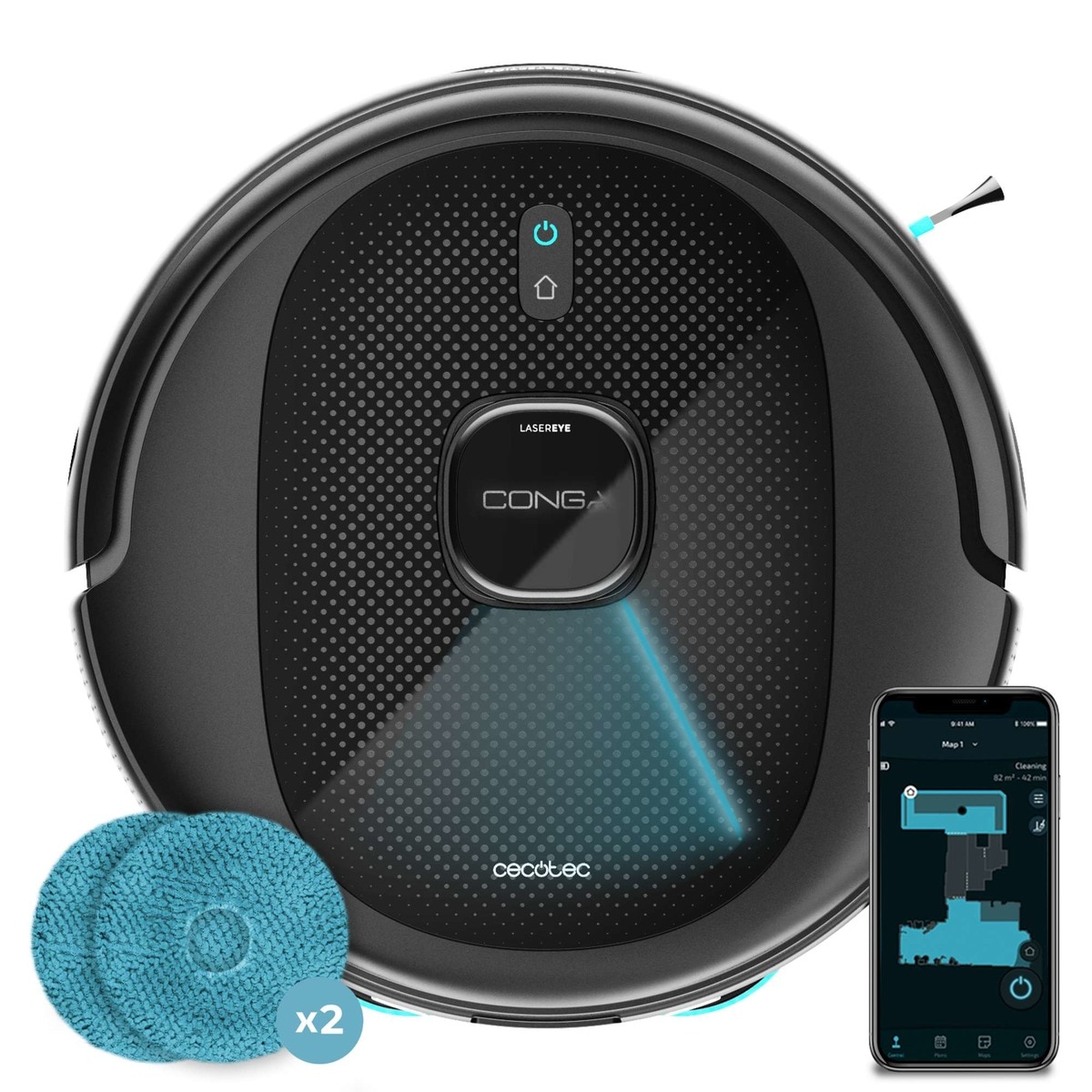 Robot aspirador Conga 9590 Spin Revolution Ultra Power 3