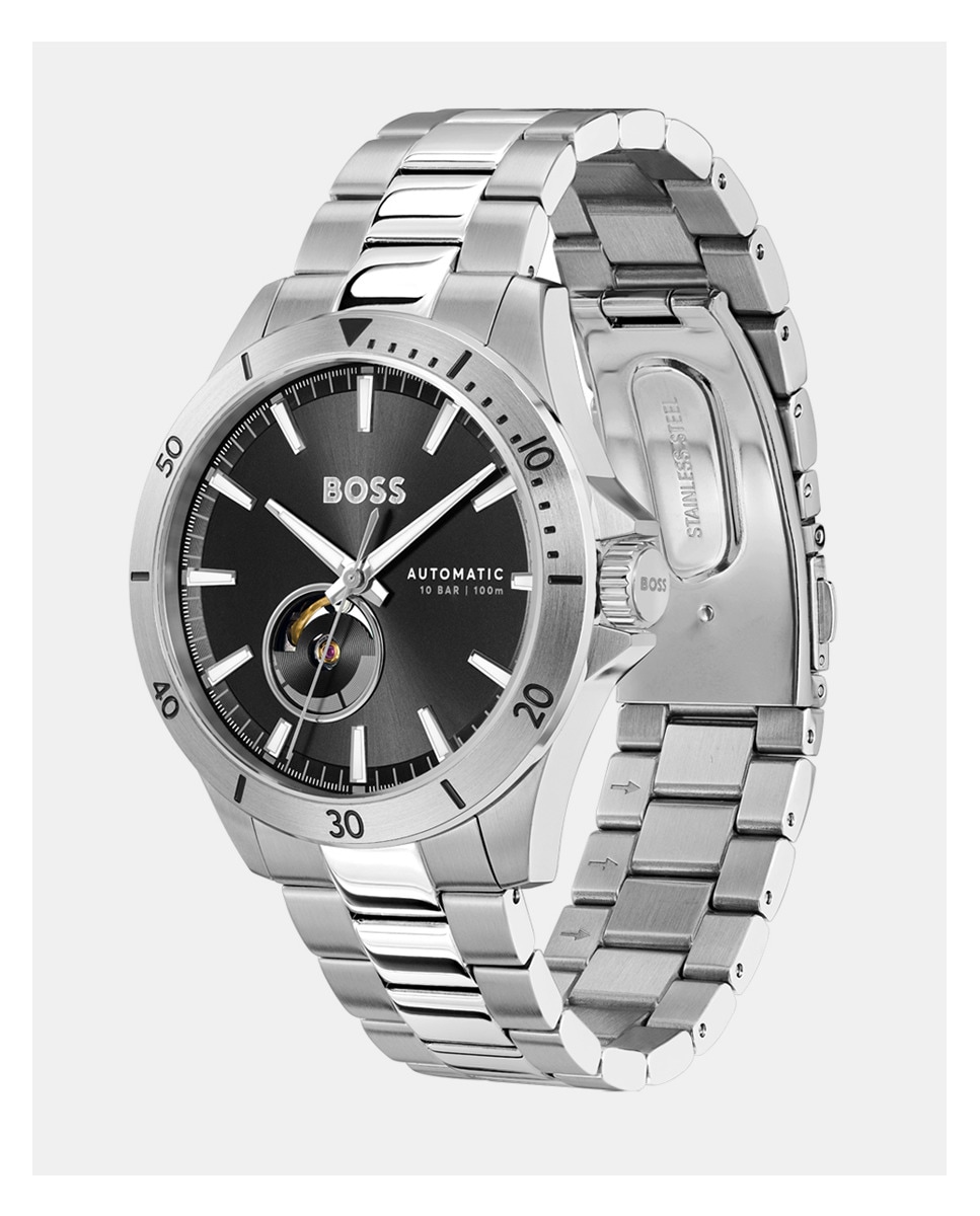 Relógio Troper Automatic 1514202 de Aço Castanho-3