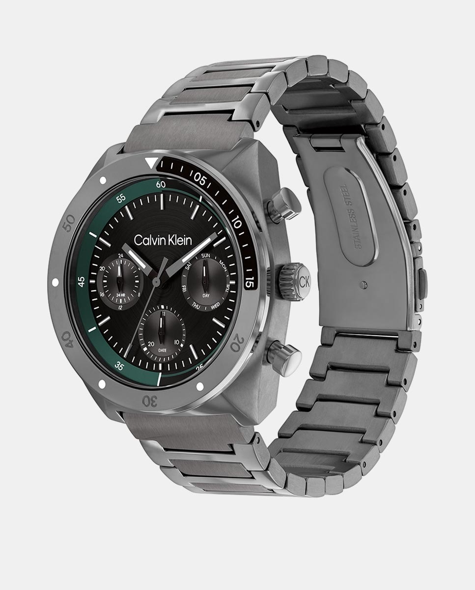 Reloj de hombre CK Flex 25200466 multifunción de acero Gris-3