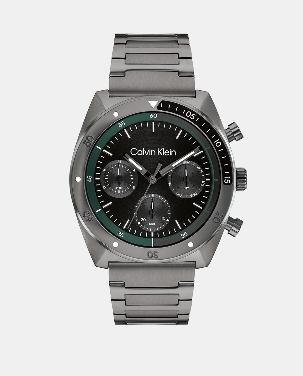 Reloj de hombre CK Flex 25200466 multifunción de acero Gris-1