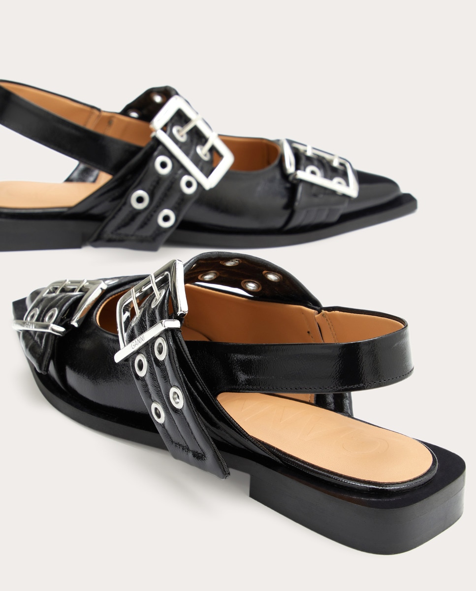 Sapatos Rasos de Verniz Preto-5