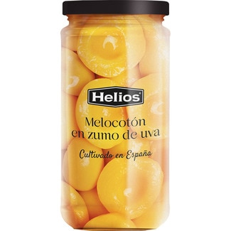 melocotón en zumo de uva frasco 400 g neto escurrido - Helios