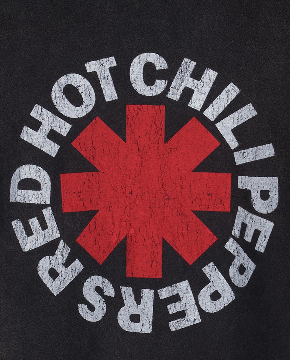 T-shirt de Manga Curta Licença Red Hot Preto-5