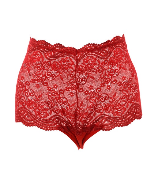 Imagen 0 de Tanga de hilo con encaje de cintura alta mujer