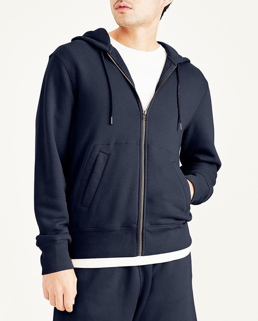 Imagen 0 de Chaqueta deportiva de hombre azul marino con capucha