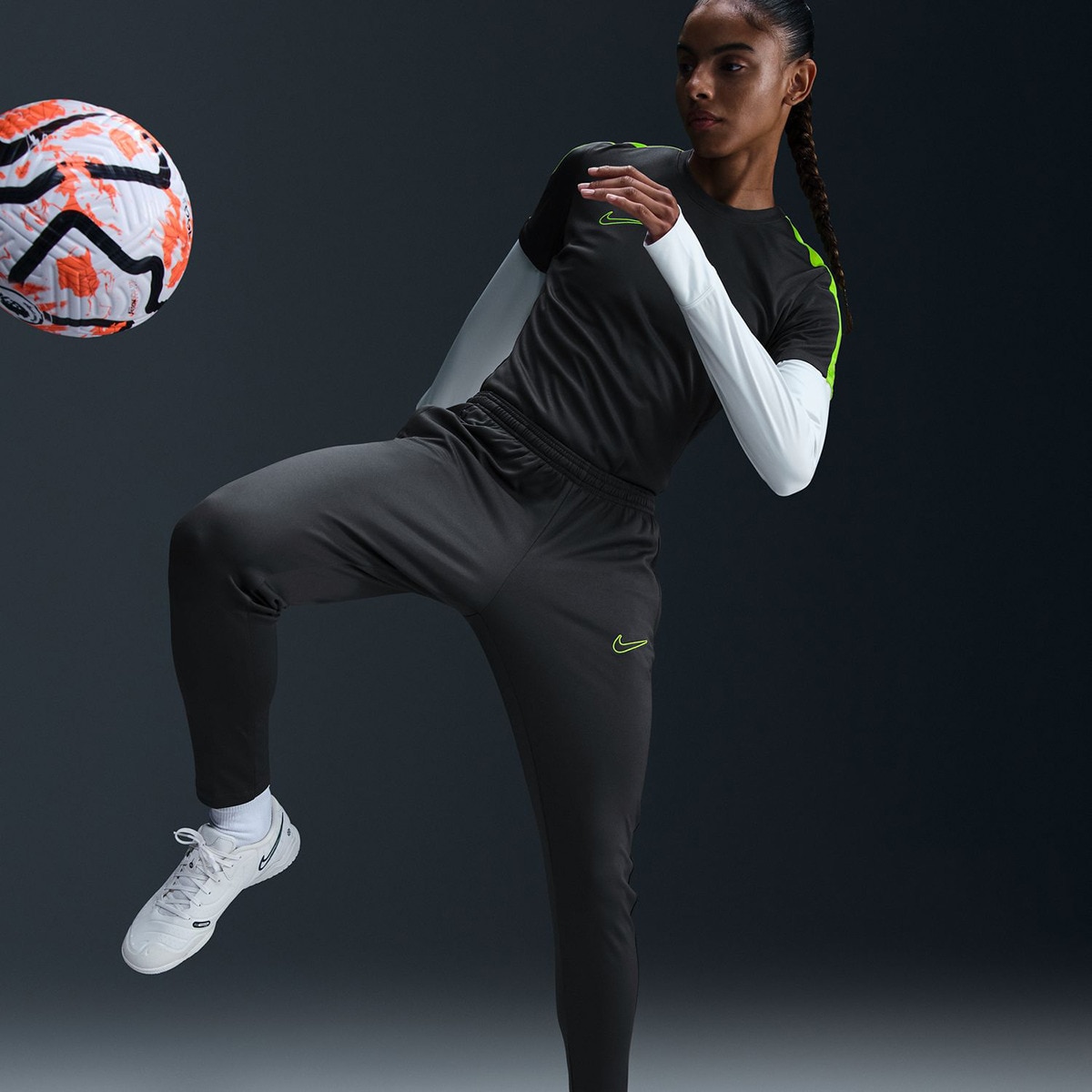 Calças de mulher Dri-FIT Academy Cinzento-4