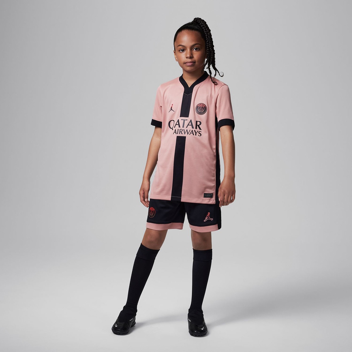T-shirt de Criança 3.º Equipamento Paris Saint-Germain PSG 2024-2025 Stadium Rosa-7