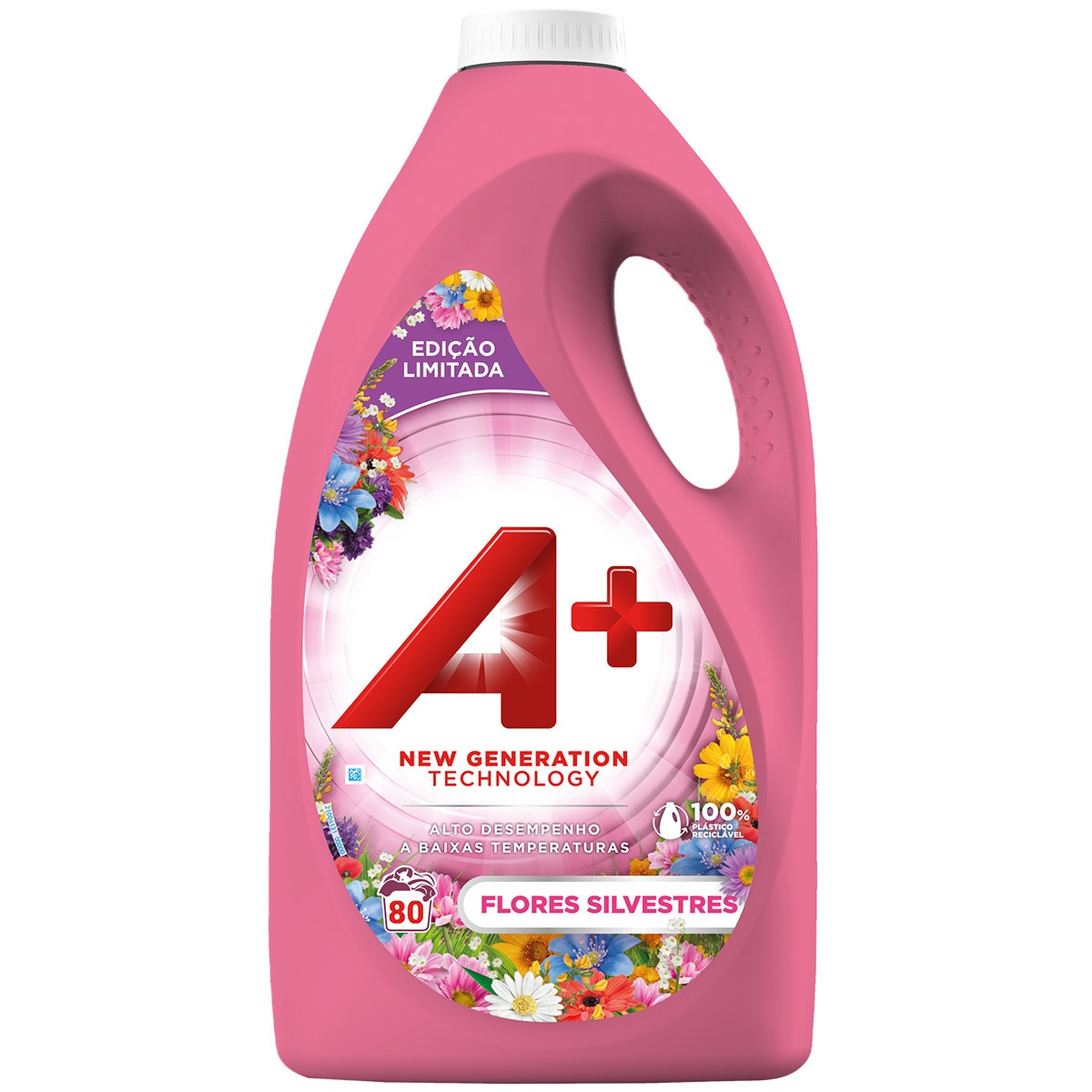 Detergente Máquina Roupa Líquido Flores Silvestres embalagem 80 doses