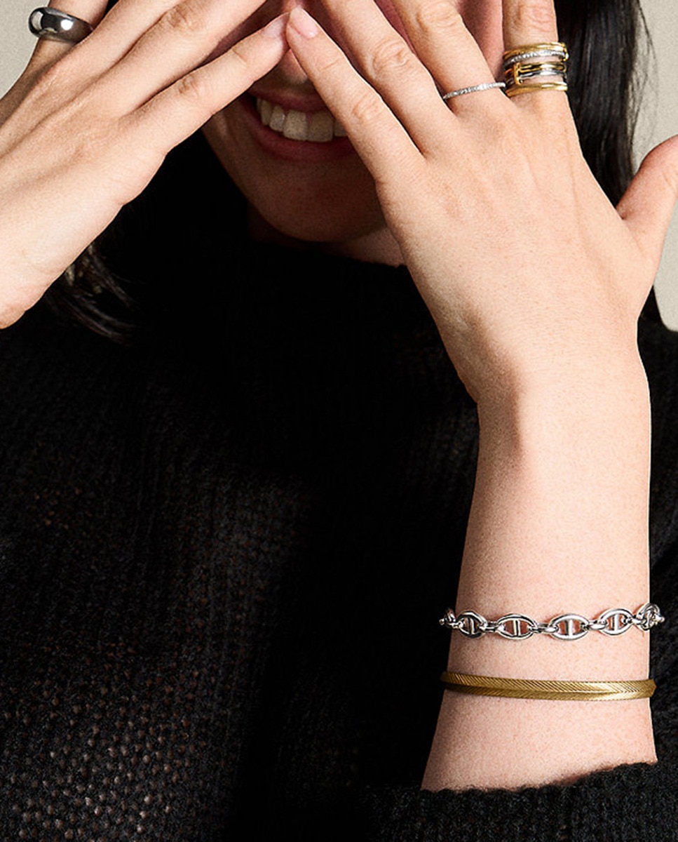 Pulseira Heritage D-Link de Aço Prata-5