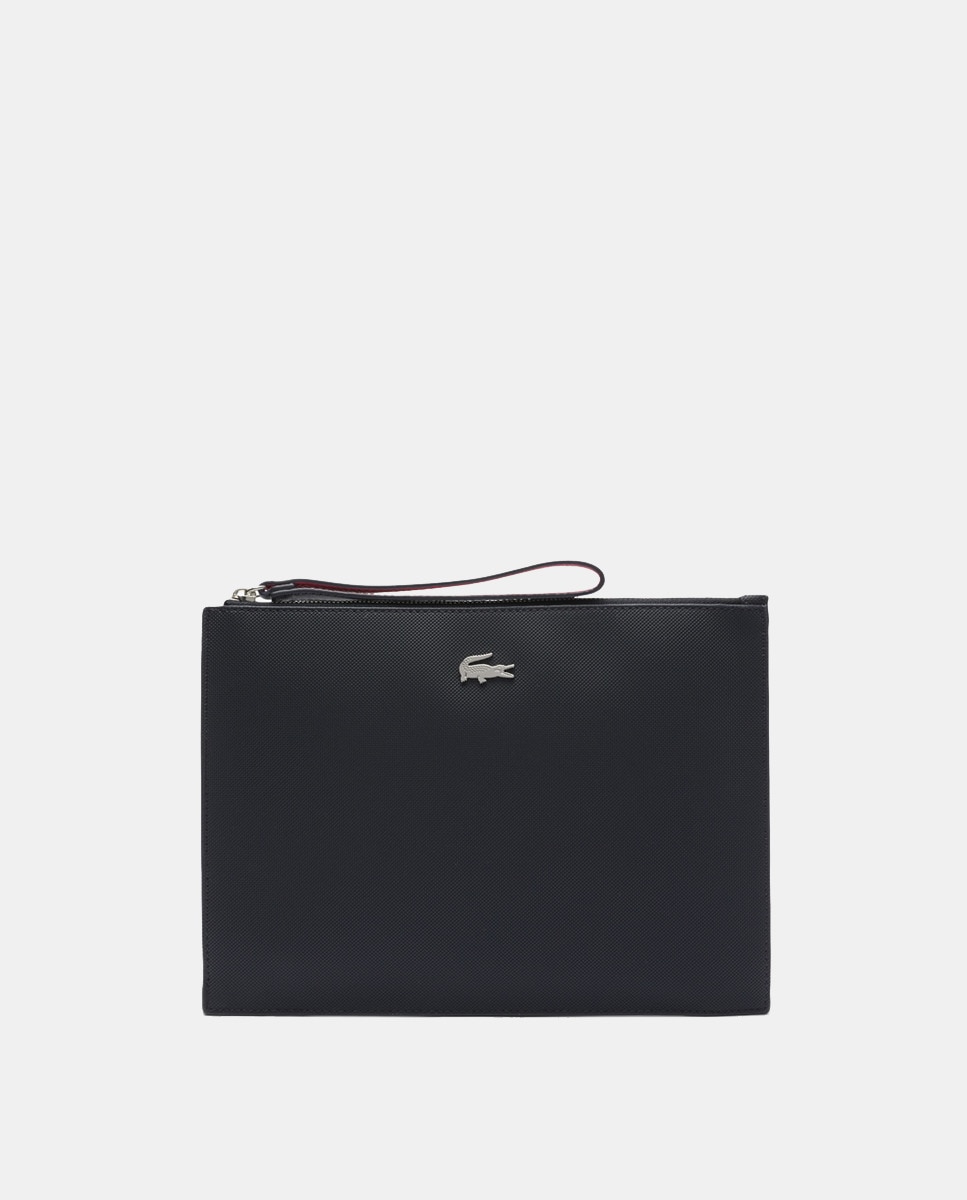 Carteira de Mão com Fecho de Correr - Preto Azul-marinho-6