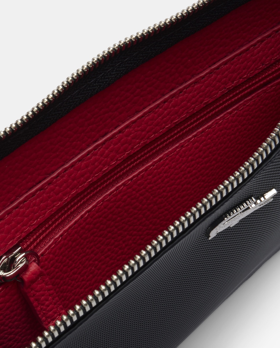 Carteira de Mão com Fecho de Correr - Preto Azul-marinho-9