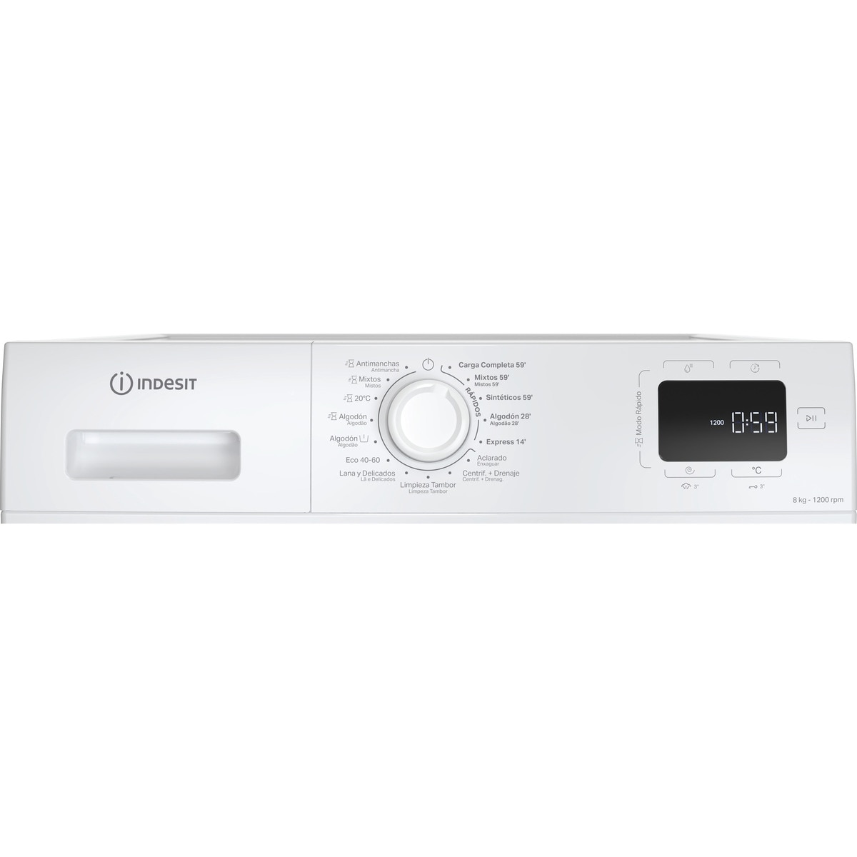 Lavadora Indesit  8 kg /1.200 rpm - IM 862S MY TIME SPT Blanco-3