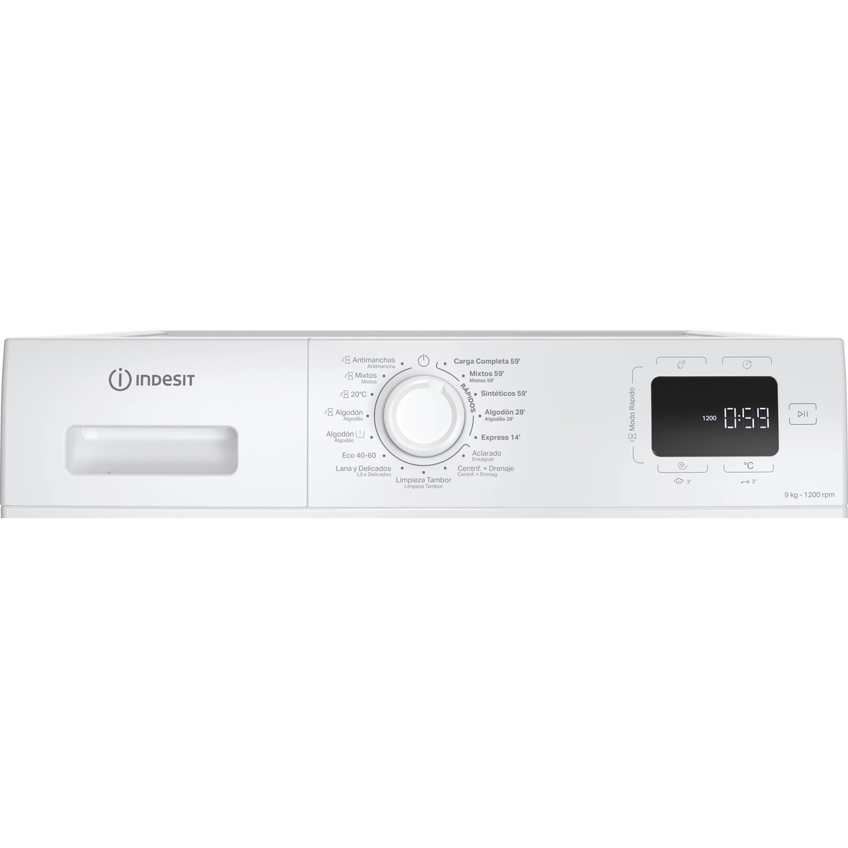 Lavadora Indesit  9 kg / 1.200 rpm - IM 962 MY TIME SPT Blanco-3