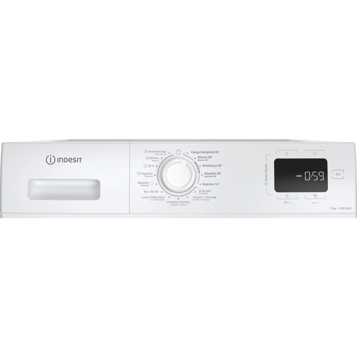 Lavadora Indesit 9 kg / 1.400 rpm - IM 964 MY TIME SPT Blanco-3