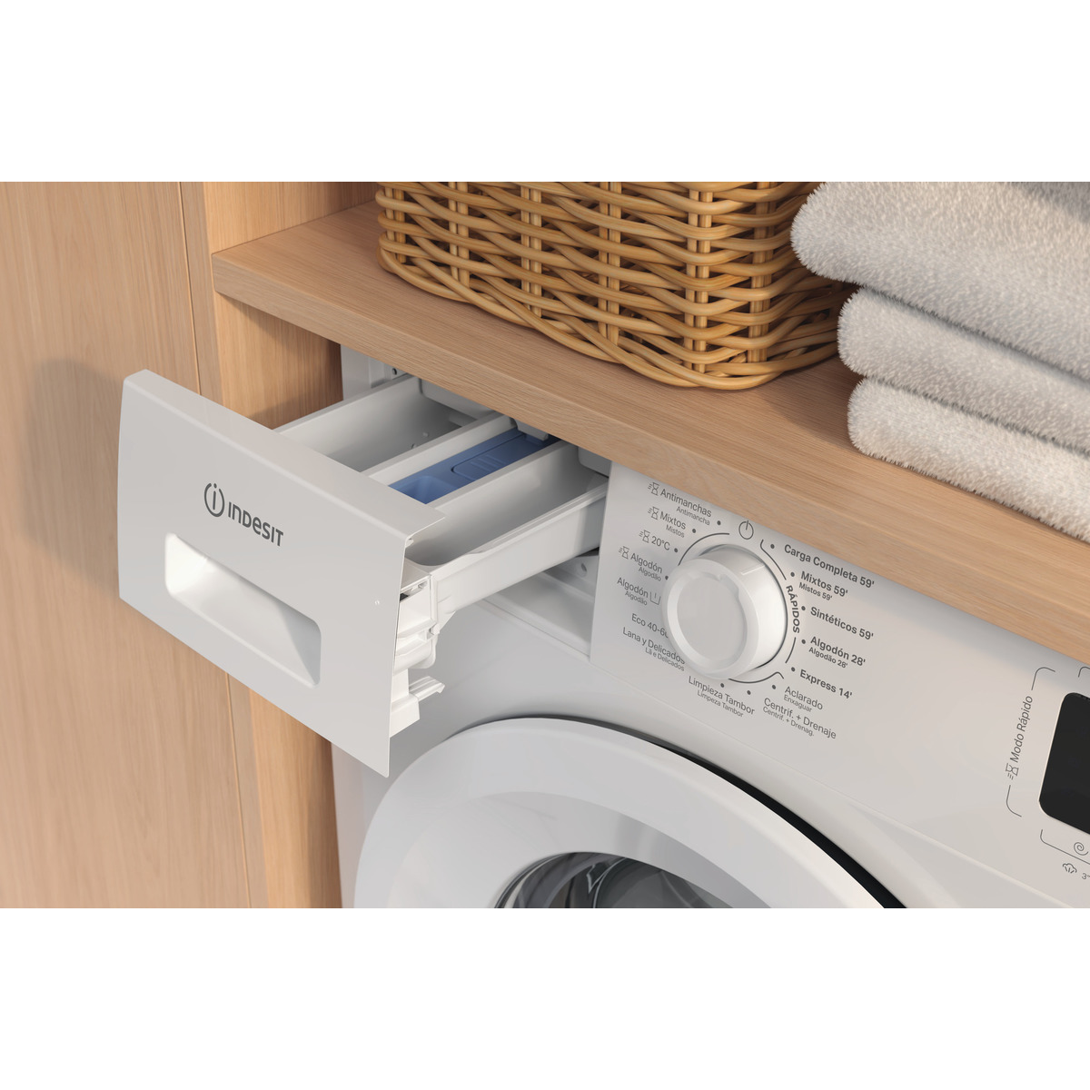 Lavadora Indesit 9 kg / 1.400 rpm - IM 964 MY TIME SPT Blanco-7