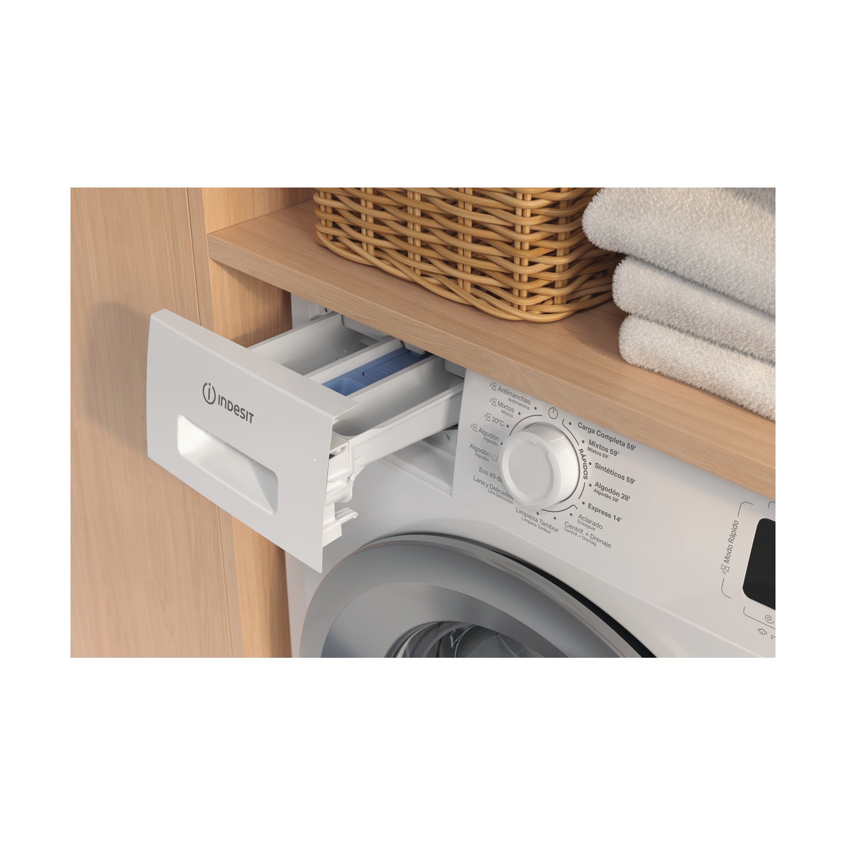 Lavadora Indesit 8 kg / 1.300 rpm - IM 864S MY TME Blanco-8