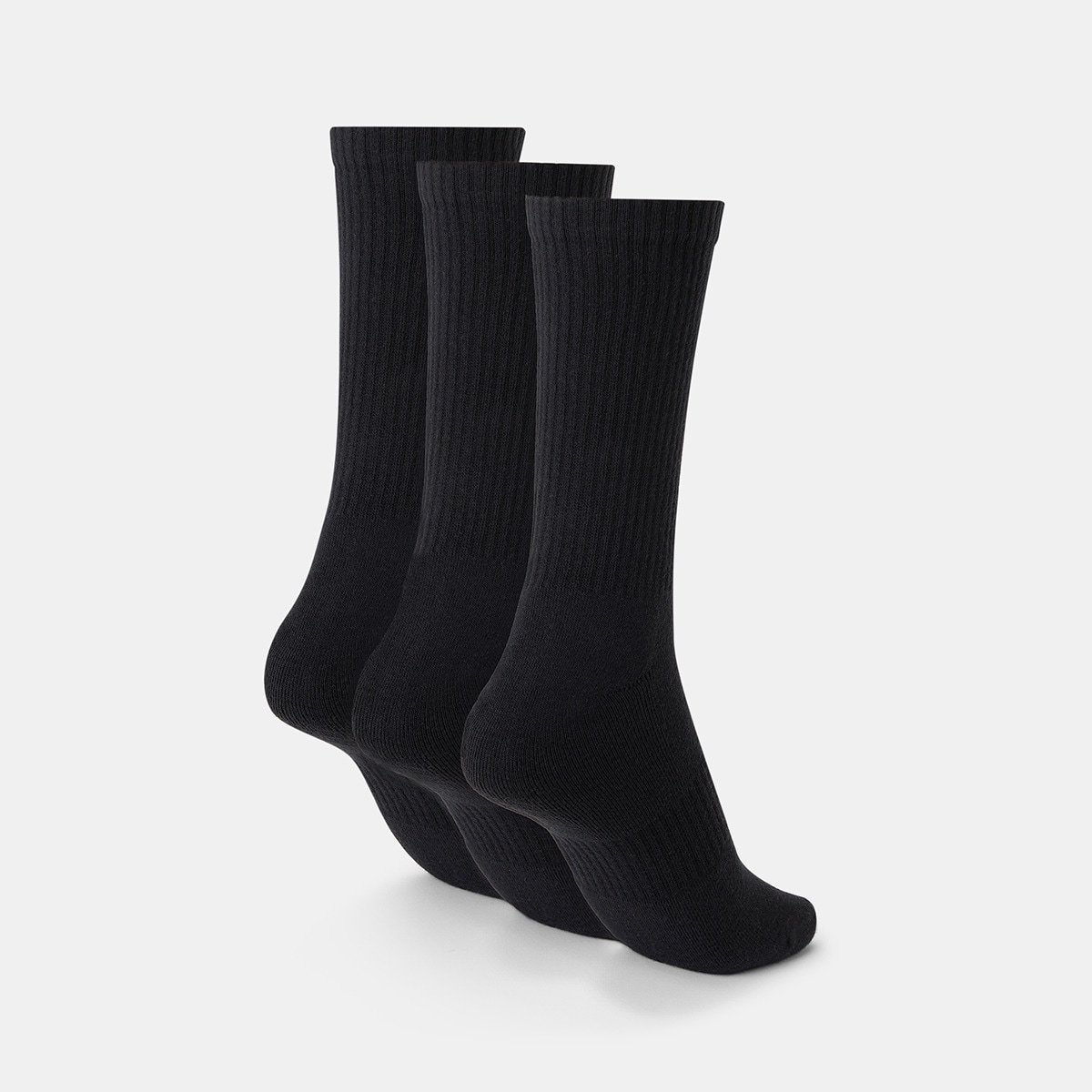 Pack 3 calcetines tenis de adulto Negro-2