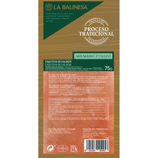 taquitos de salmón ahumado noruego envase 75 g - La Balinesa
