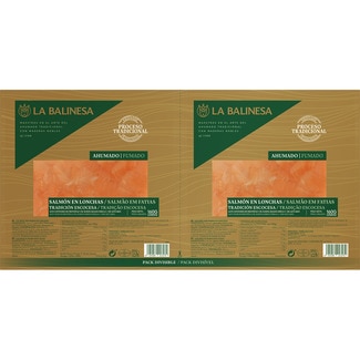 salmón ahumado en lonchas tradición escocesa pack 2 x 80 g envase 160 g - La Balinesa