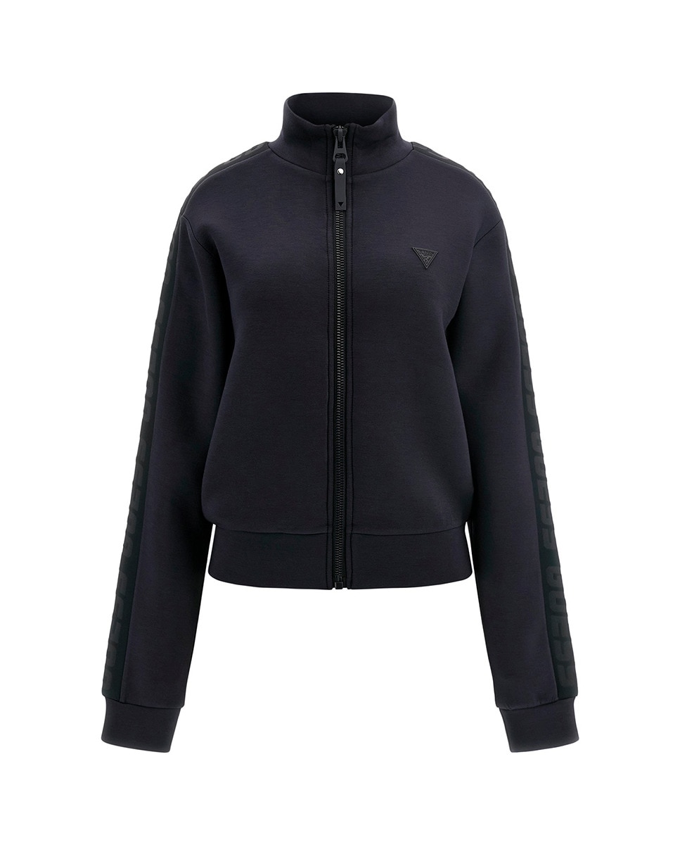 Sweatshirt com Fecho de Correr Azul-marinho-3