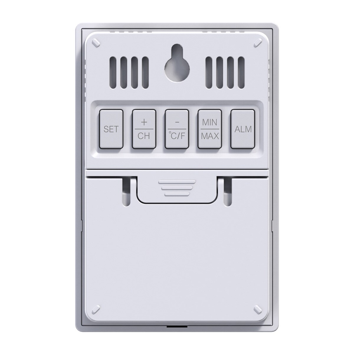 Reloj despertador Inves E0558WST2H2-V3 con indicador de temperatura interior y exterior, blanco Blanco-3