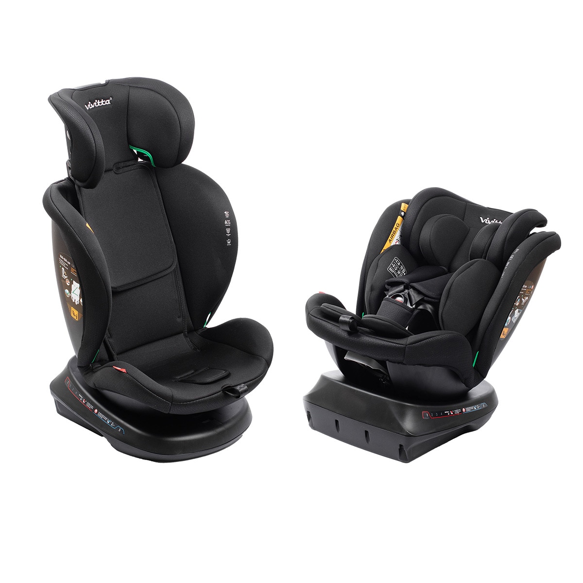 Silla de coche Sri I-Size Sanna Ibelt (40-150 cm) Negro-5