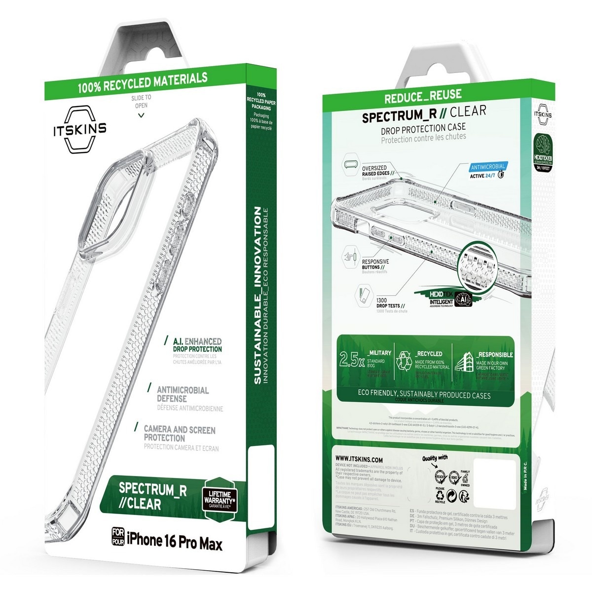 Capa Itskins Spectrum 3M para iPhone 16 Pro Max - Transparente 7