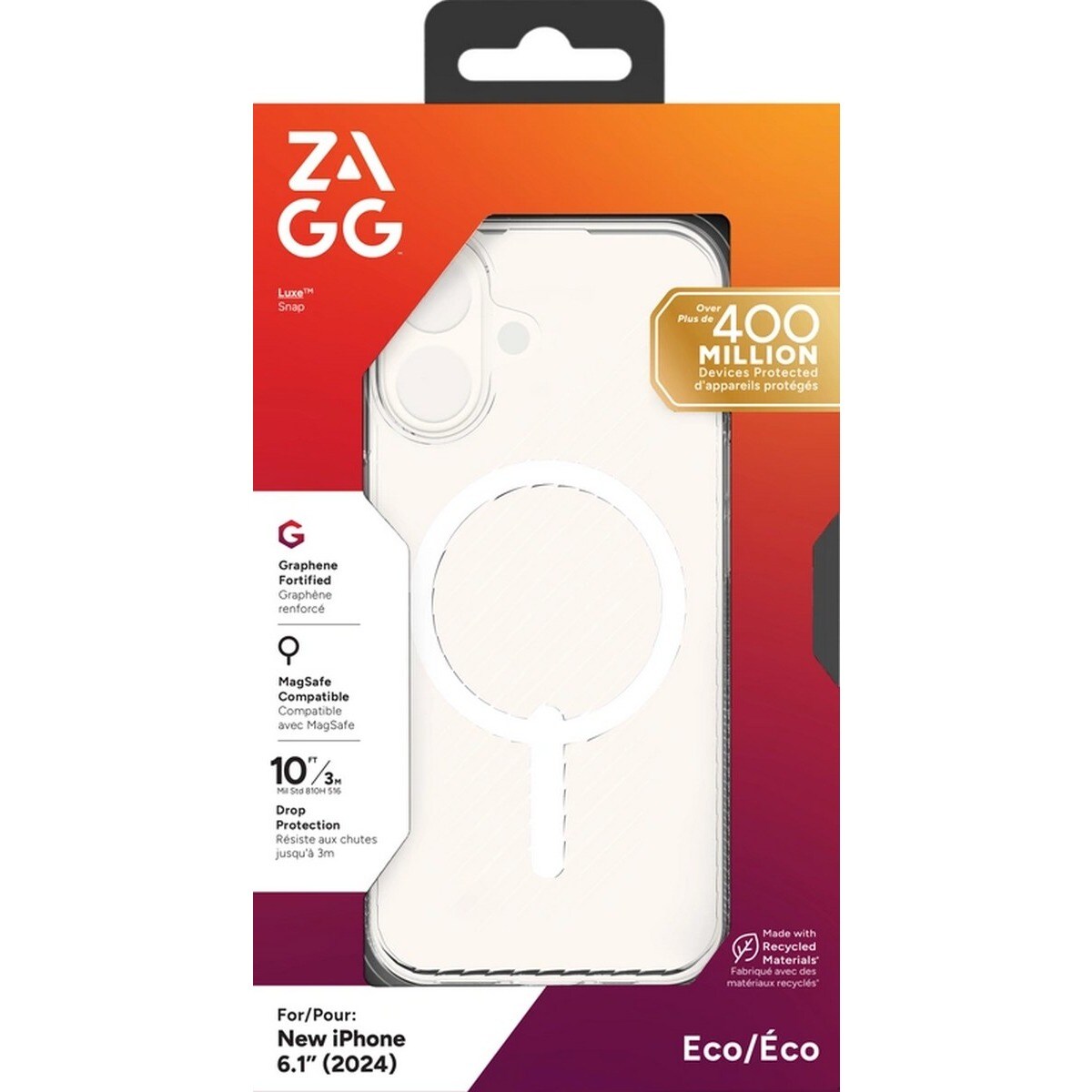 Capa Zagg Luxe 3M com MagSafe para iPhone 16 - Transparente 4
