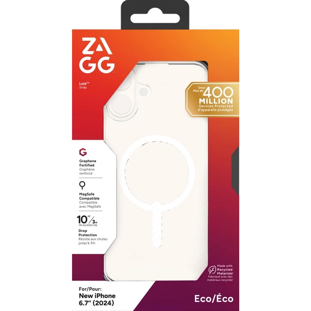 Capa Zagg Luxe 3M com MagSafe para iPhone 16 Plus - Transparente 4