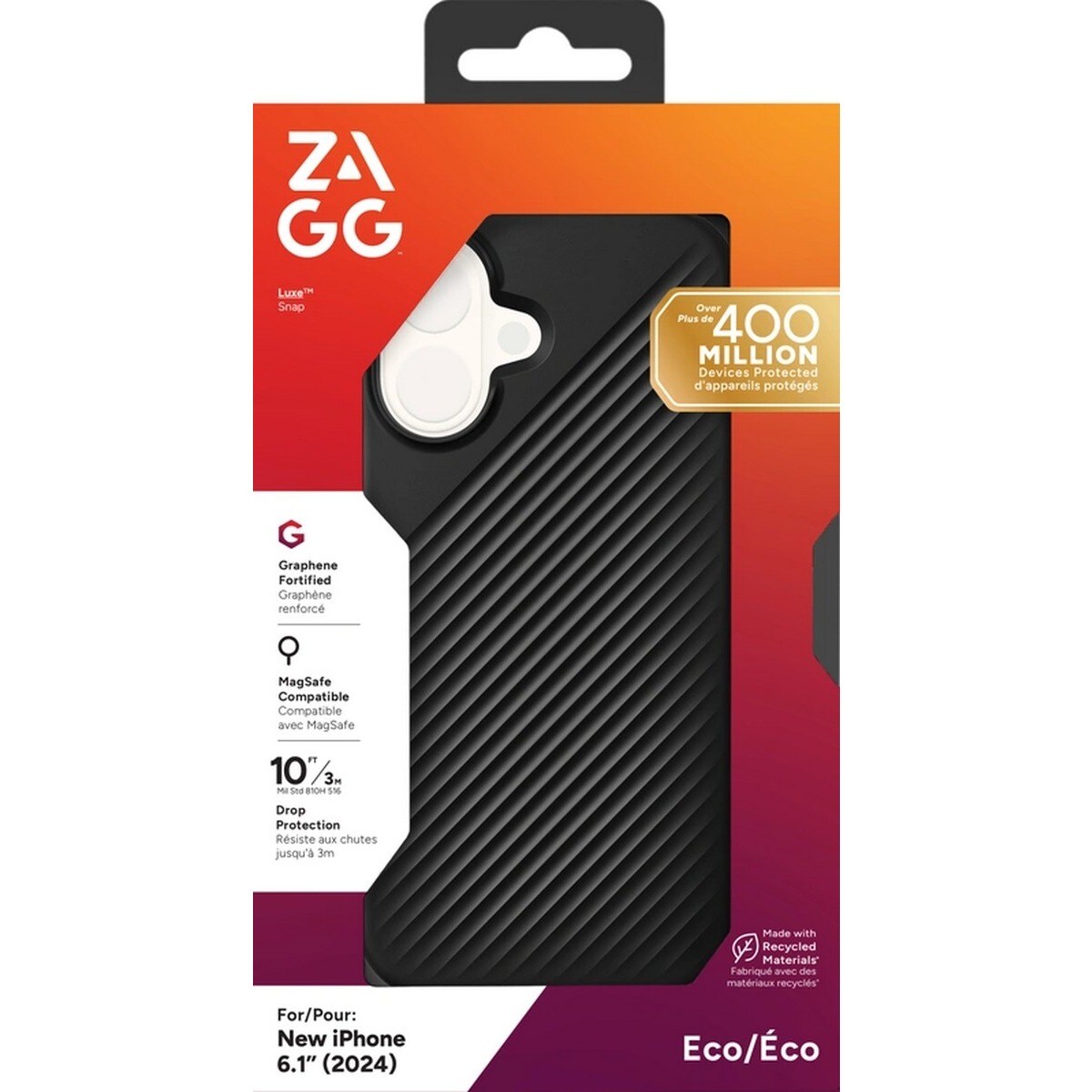 Capa Zagg Luxe 3M com MagSafe para iPhone 16 - Preto 4