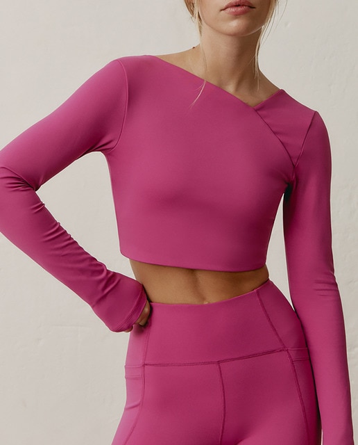 Imagen 0 de Top deportivo manga larga ego fucsia