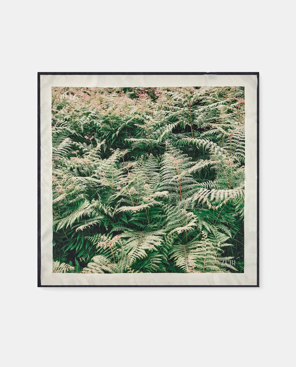 Lenço de Seda Aldan - 65x65 Verde-1