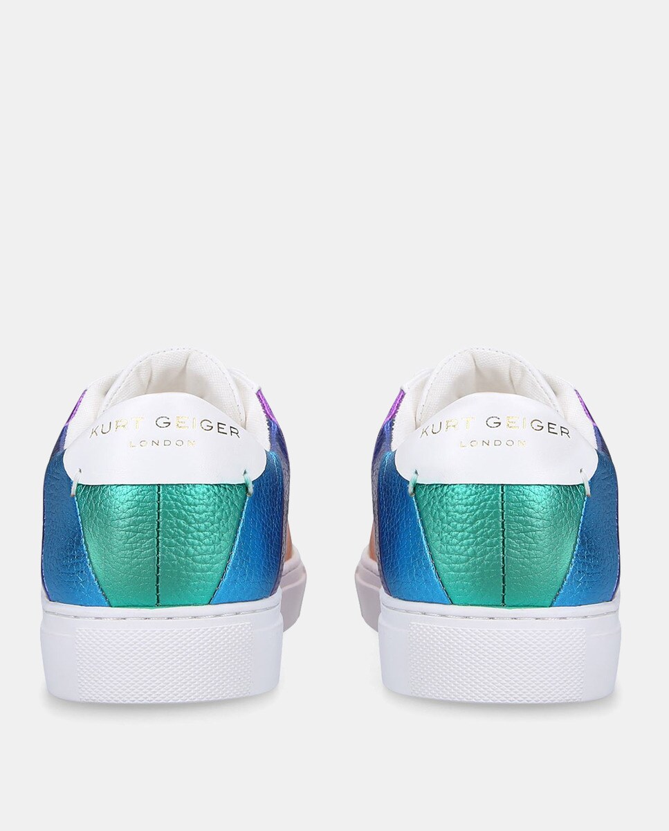 Sapatilhas Laney Stripe em Pele Metalizada Multicolor-3