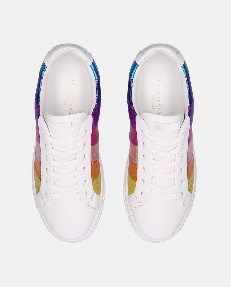 Sapatilhas Laney Stripe em Pele Metalizada Multicolor-2