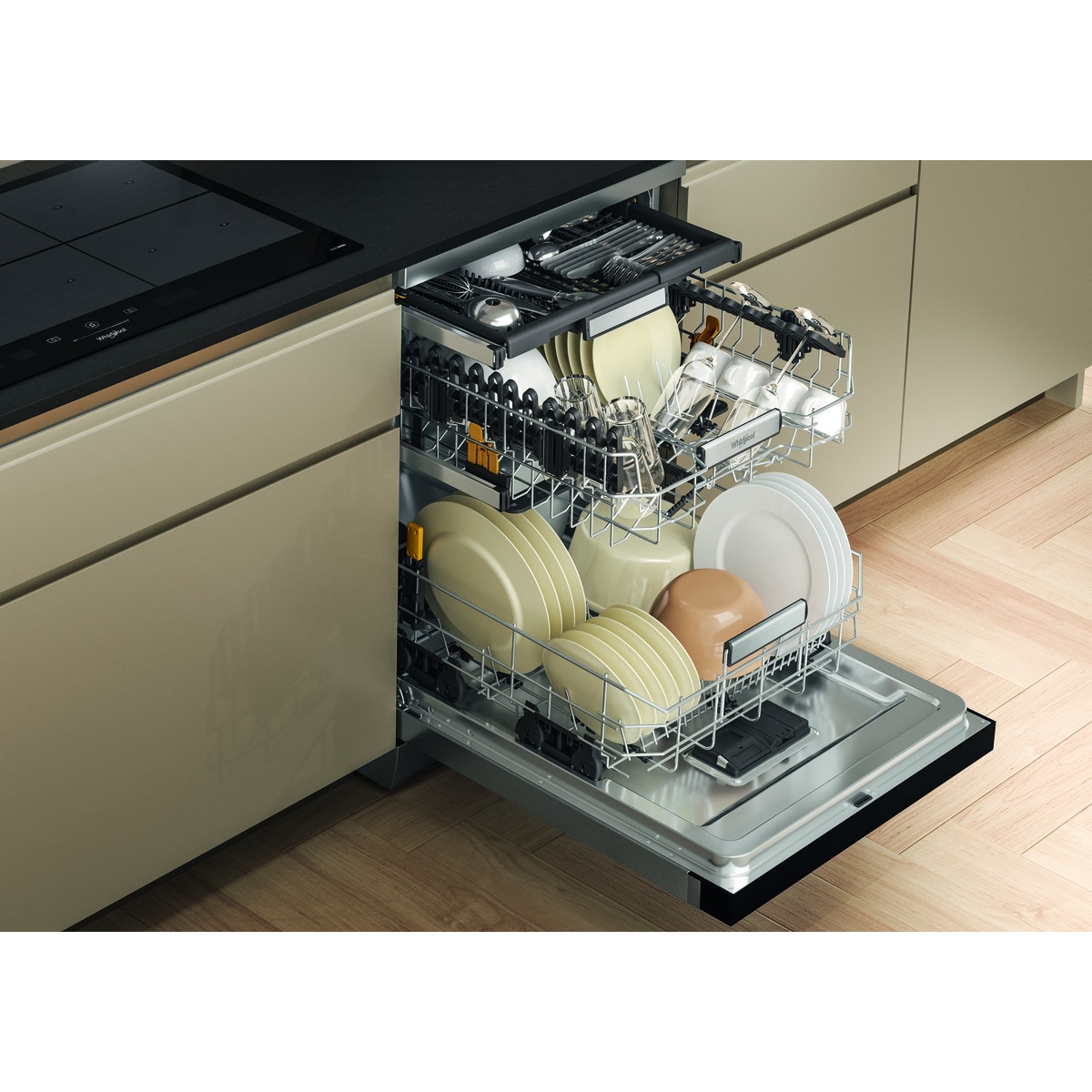 Máquina de Lavar Loiça Whirlpool W7F HS51 X de 15 Conjuntos, 3º Cesto e de 60 cm - Inox Inox-16