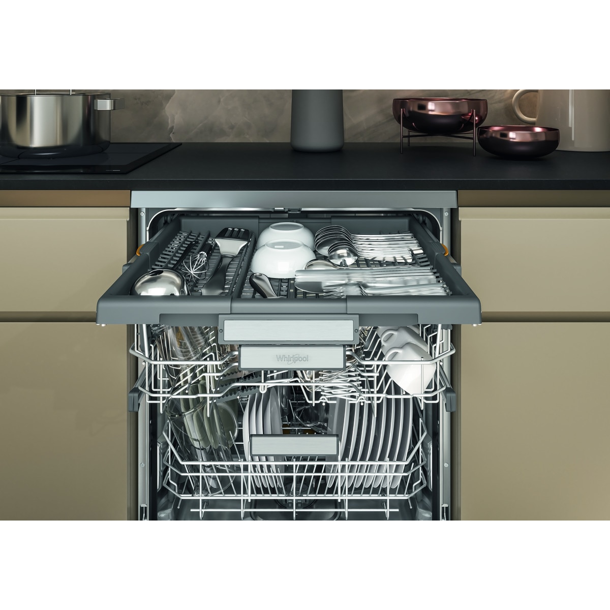 Máquina de Lavar Loiça Whirlpool W7F HS51 X de 15 Conjuntos, 3º Cesto e de 60 cm - Inox Inox-14