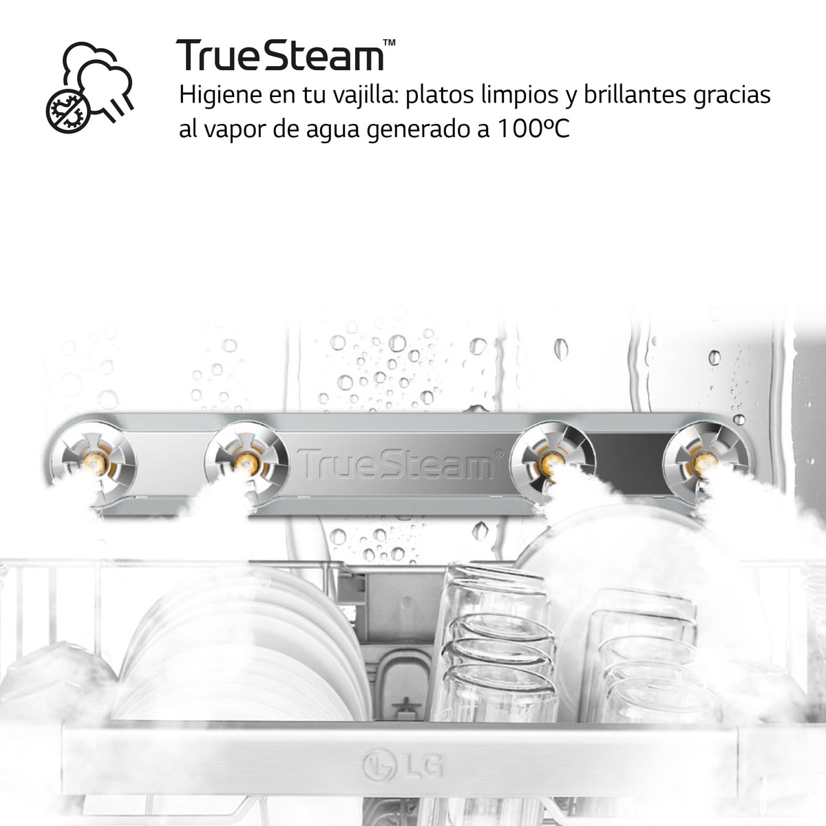 Lavavajillas LG 14 servicios, 60 cm, con bandeja para cubiertos - DF587HVS Acero antihuellas-7