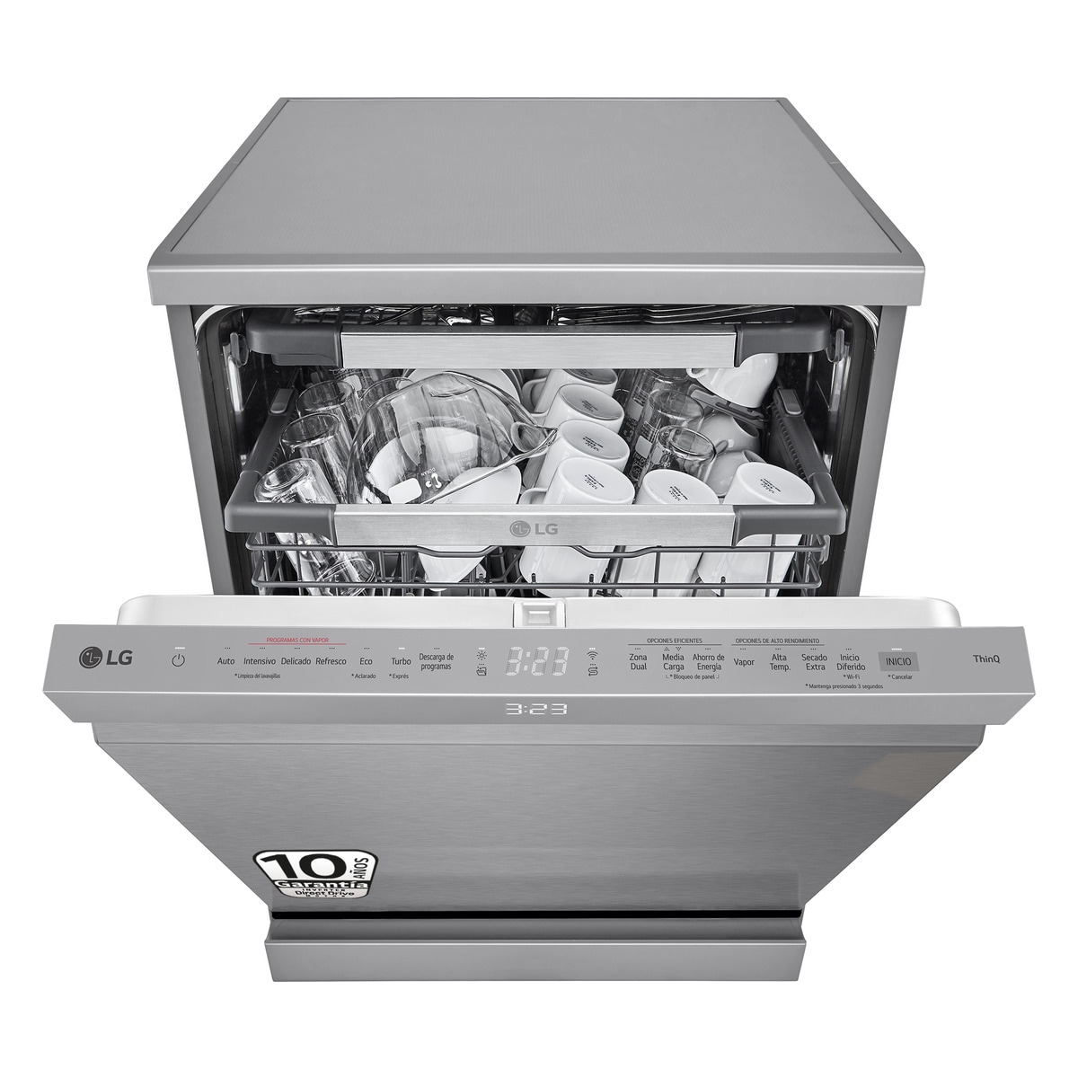 Lavavajillas LG 14 servicios, 60 cm, con bandeja para cubiertos - DF587HVS Acero antihuellas-11