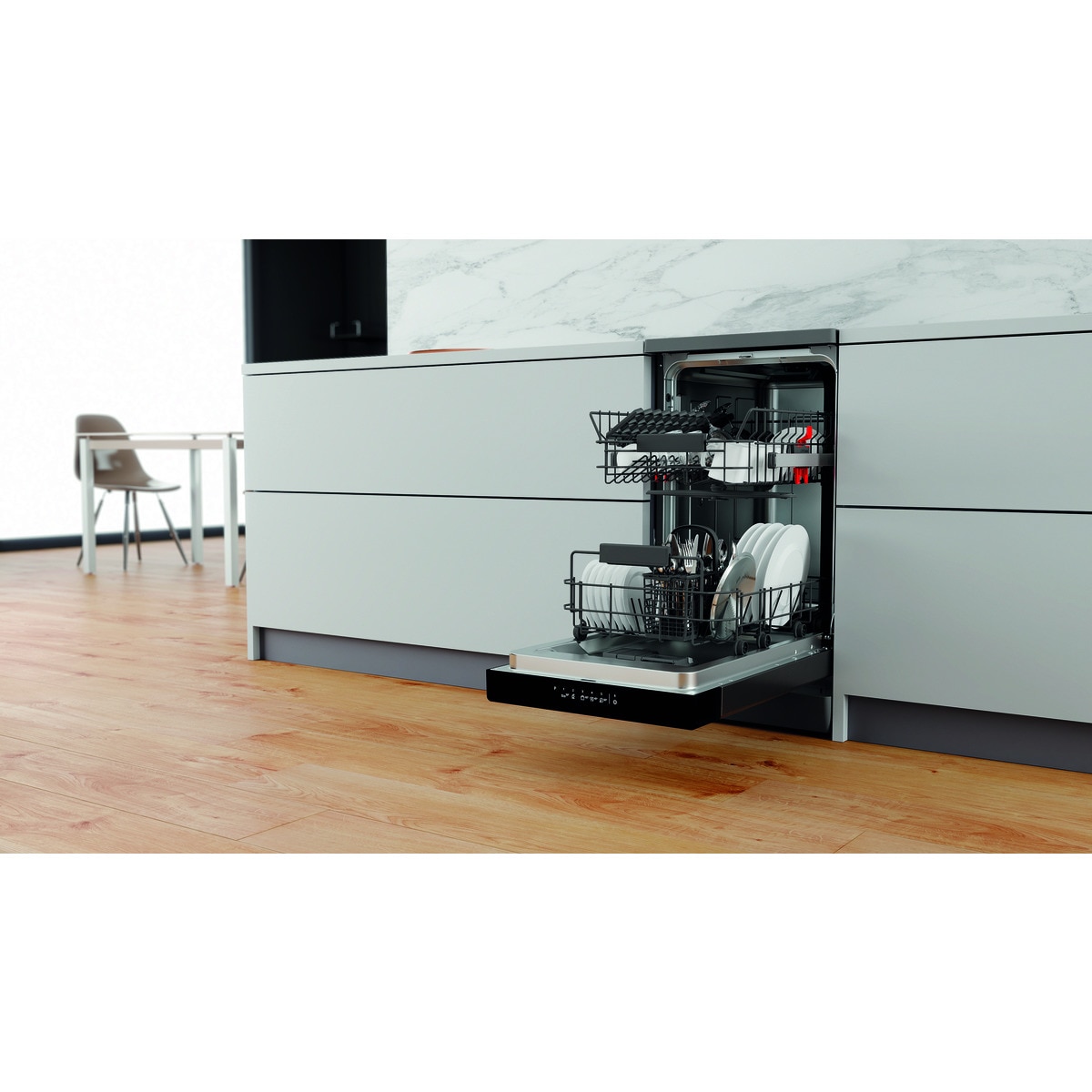 Lavavajillas Whirlpool 10 servicios, 45 cm - WSFC 3M27 X Inox-9