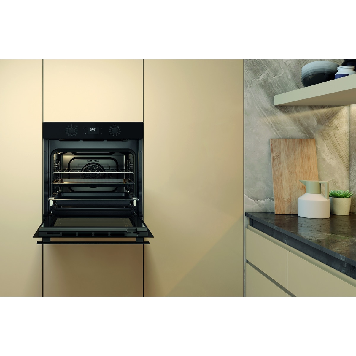 Horno multifunción Whirlpool sistema de limpieza Hidrolítico - OMR58HU1B Inox-4